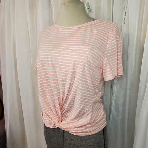 Umgee Stripped Sinched Tee - Picture 4 of 7